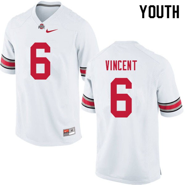 Ohio State Buckeyes #6 Taron Vincent Youth University Jersey White